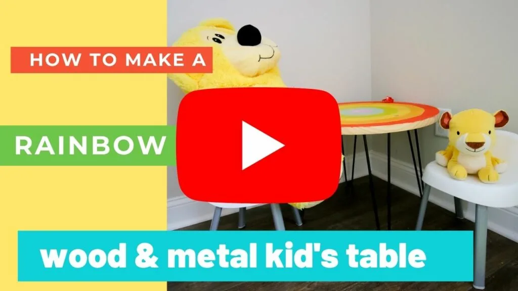 rainbow kids table YouTube Thumbnail for blog