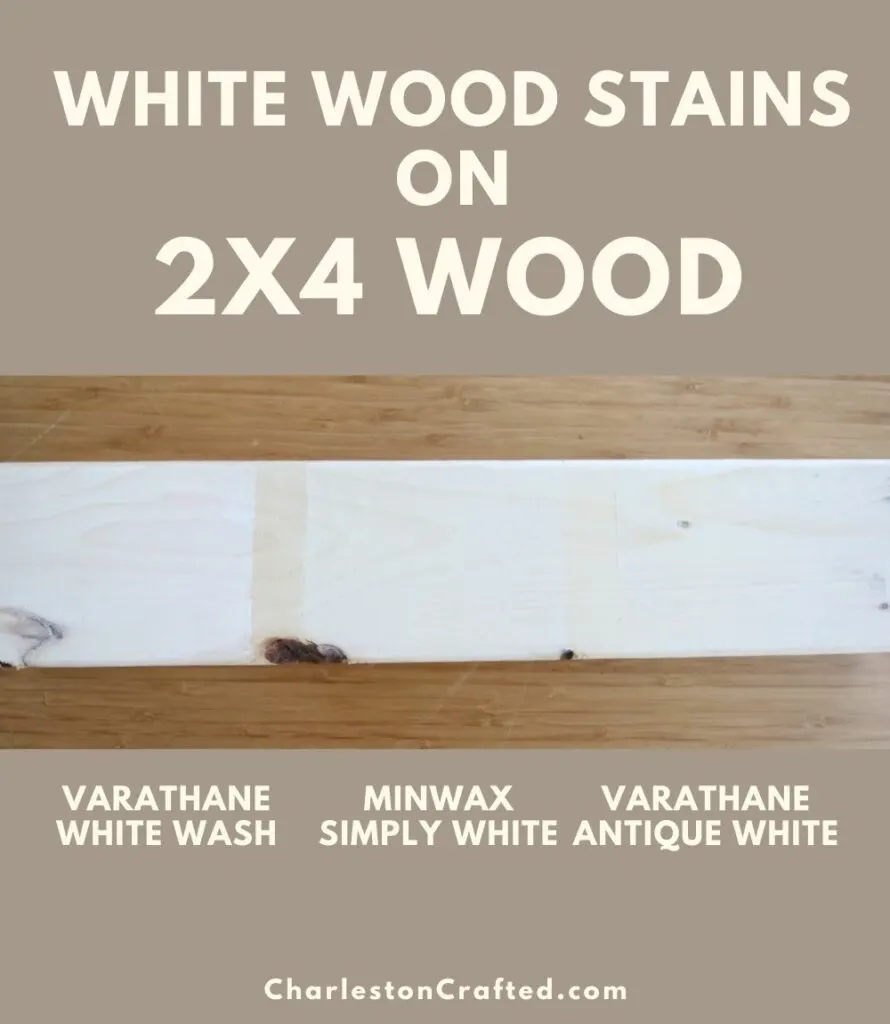 3 white wood stain 2x4 wood pin