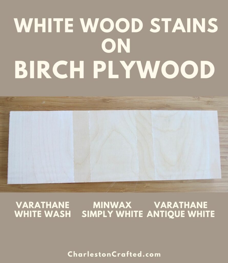 3 white wood stain birch plywood pin