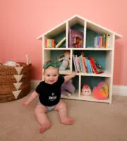 How to build a DIY dollhouse bookshelf