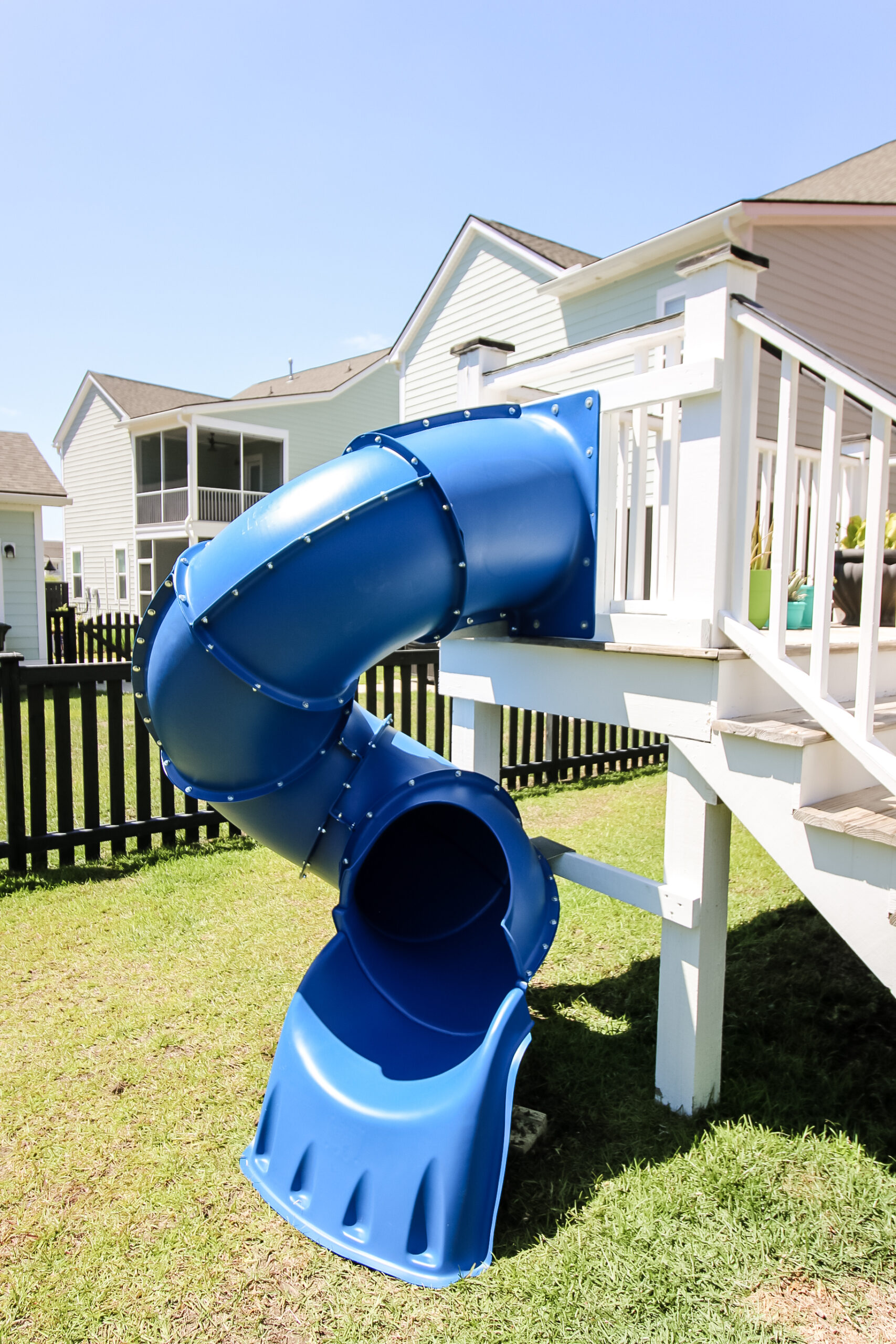 How to add a slide to a backyard deck - Charleston Crafted