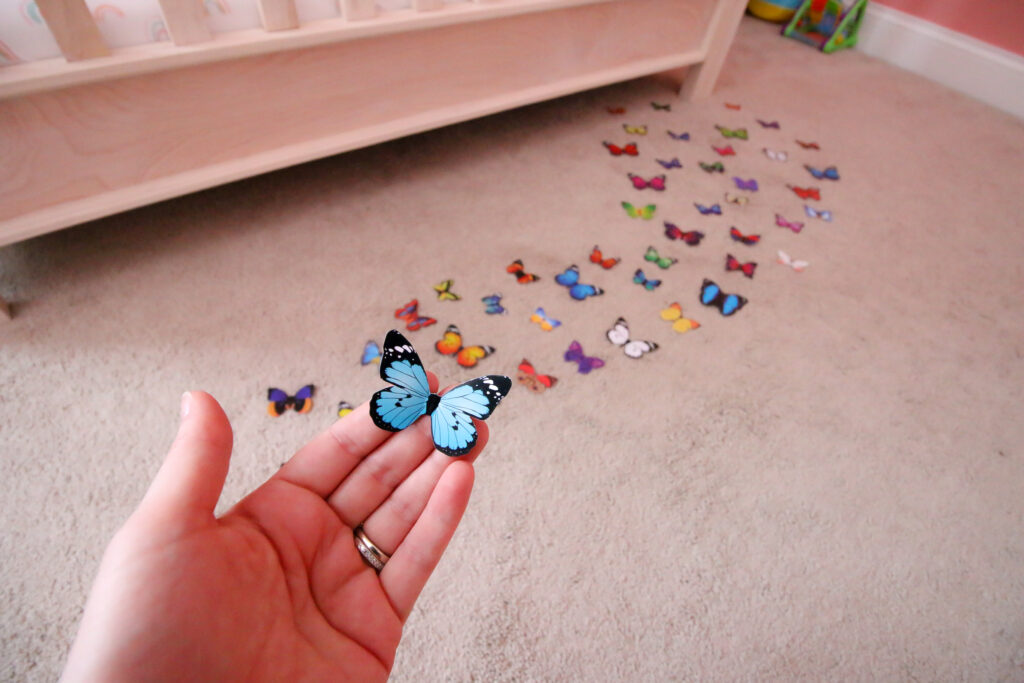 how to arrange butterflies on the wall