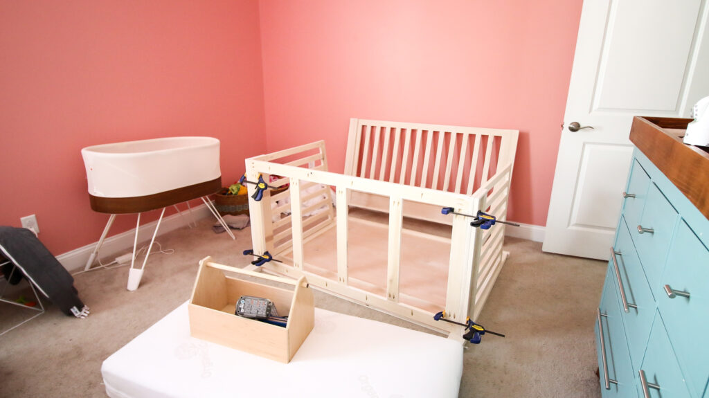 Assembling DIY crib