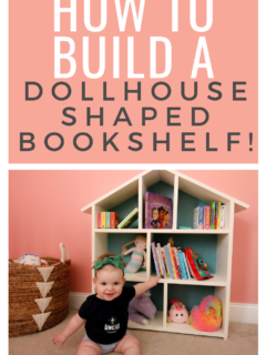 DIY dollhouse shaped bookshelf - Charleston Crafted
