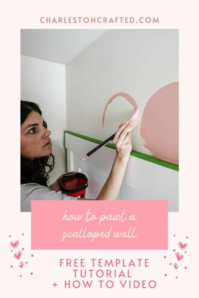 how to paint a scalloped wall tutorial