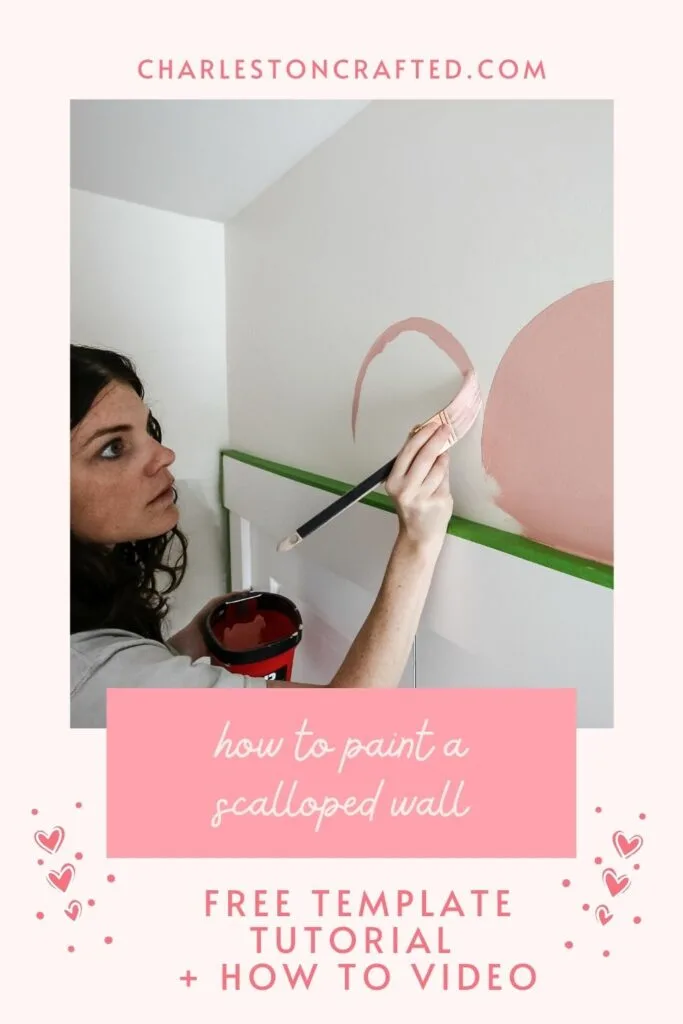 how to paint a scalloped wall tutorial