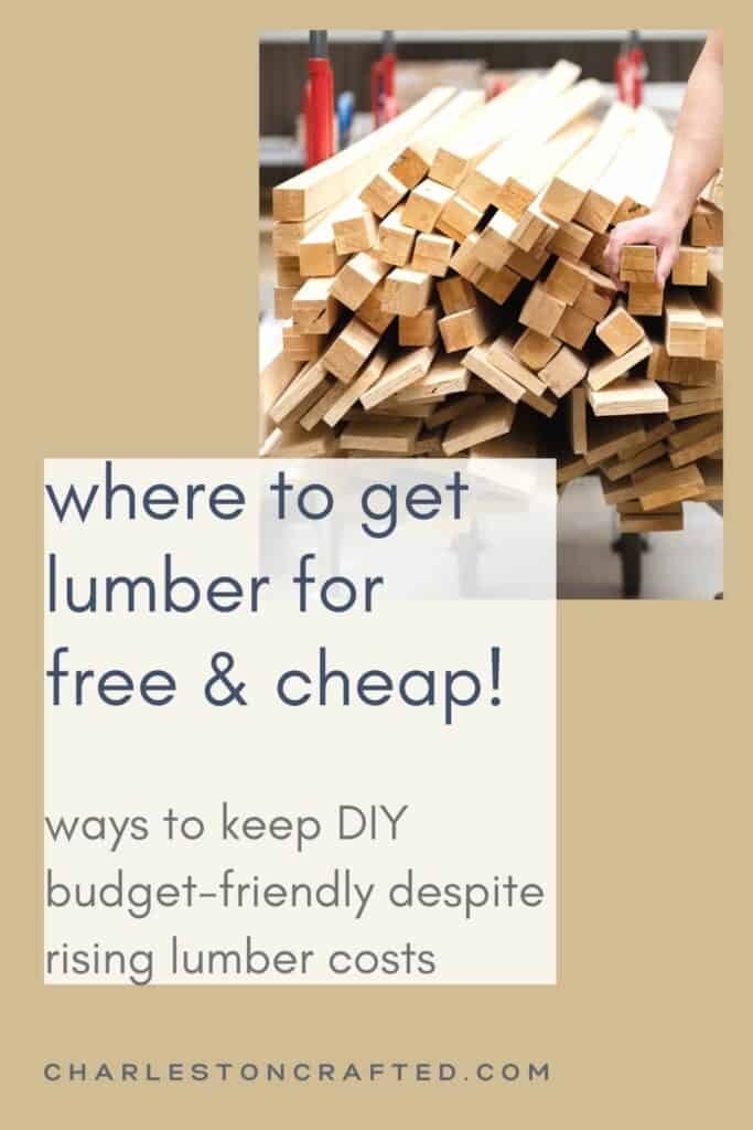 where to get lumber fro free and cheap