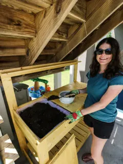 How to build a DIY potting bench with hidden storage - Charleston Crafted