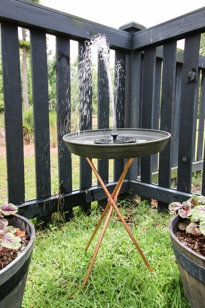 how to build a diy bird bath with a solar fountain