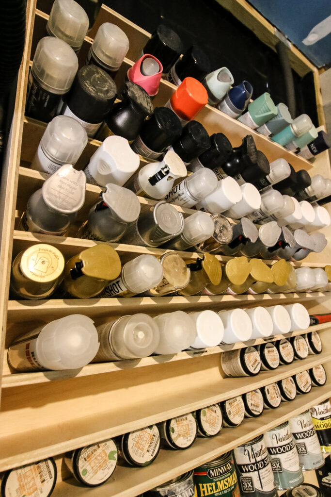 Spray paint organized by color