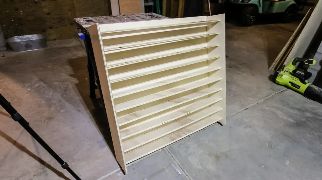 Constructed spray paint storage rack