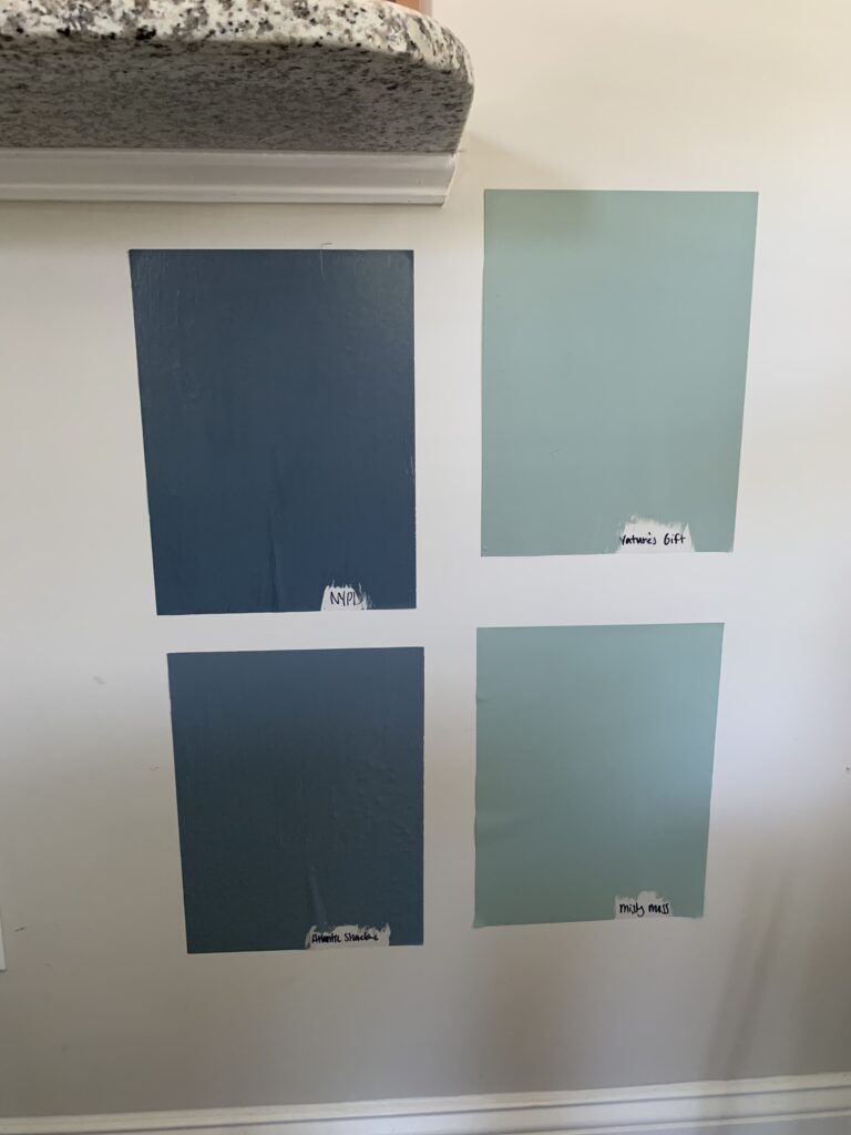 paint samples on a wall