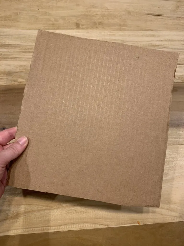 cut a square of cardboard