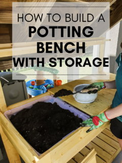 Potting bench with hidden storage - Charleston Crafted