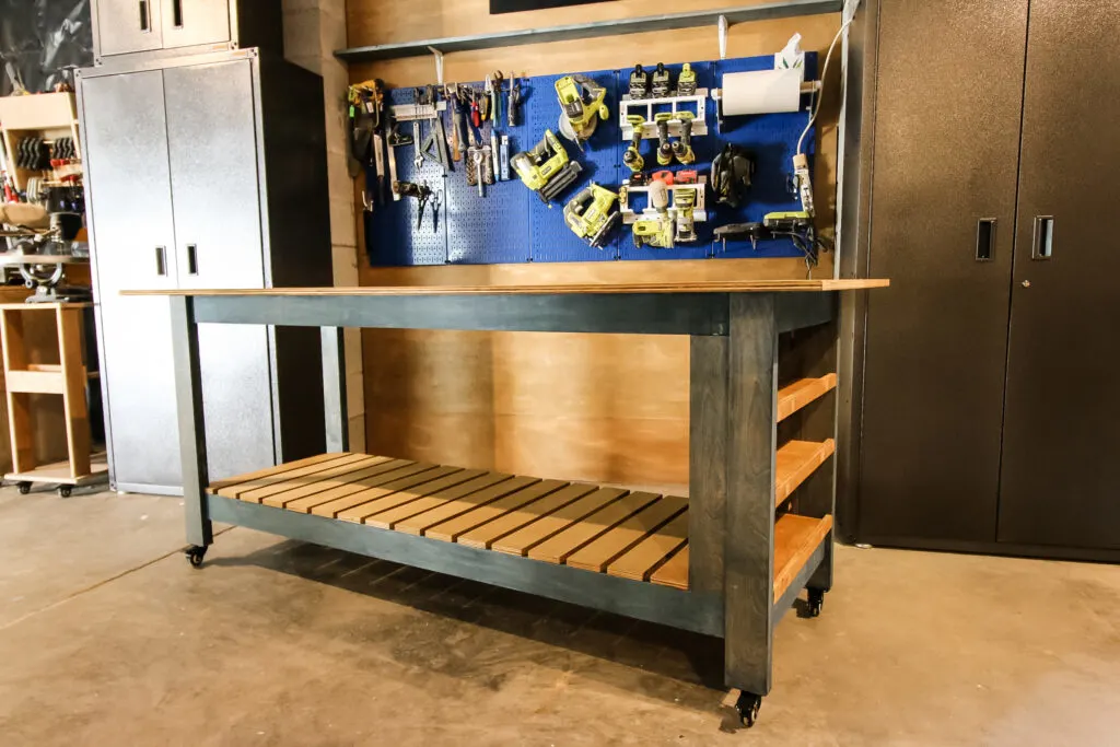 DIY mobile workbench - Charleston Crafted