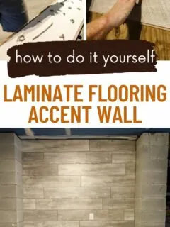how to hang a DIY laminate flooring accent wall