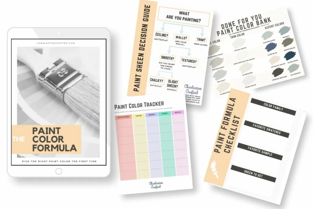 The paint color formula mock up