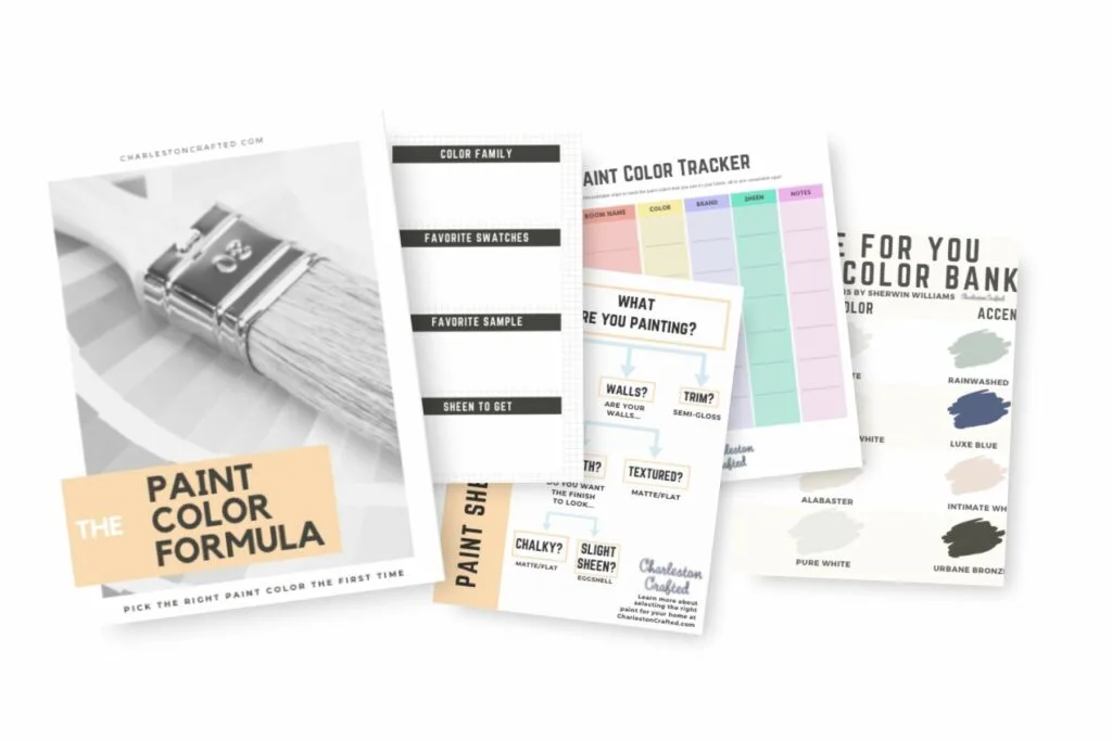 The paint color formula mock up