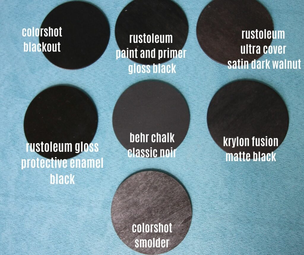 comparing black spray paints