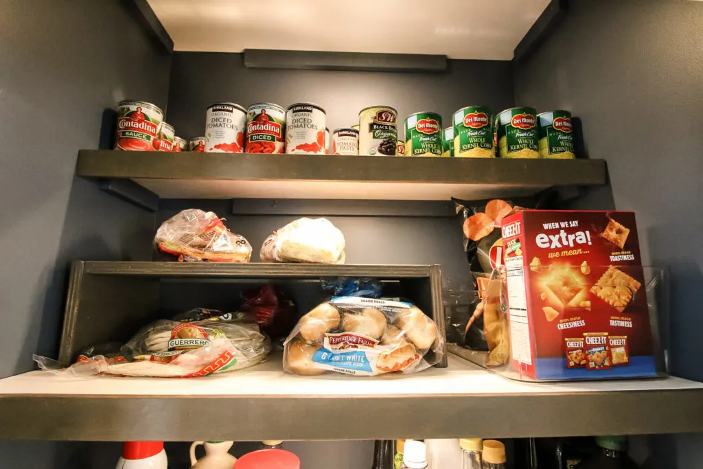 touch lighting in a small pantry