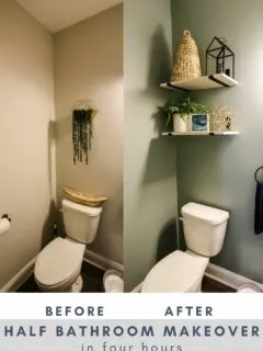 half bathroom makeover in four hours