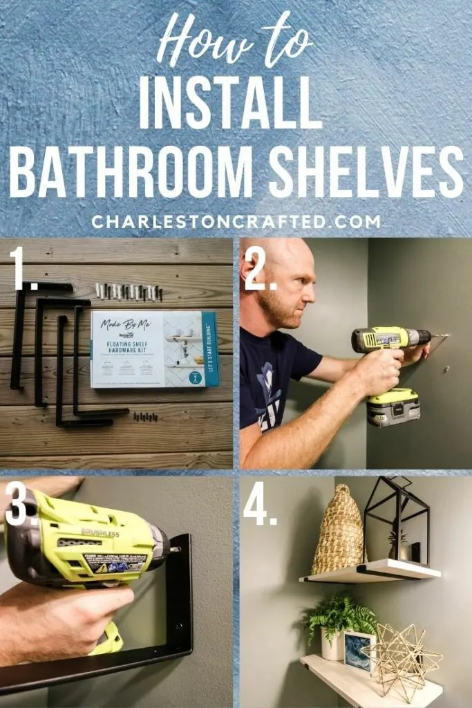 how to install bathroom shelves