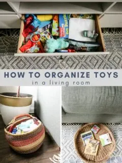 how to organize toys in a living room