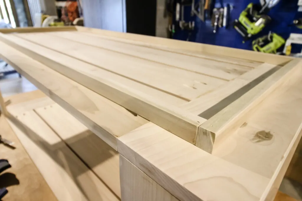 Adding toe kick boards to underside of coffee table