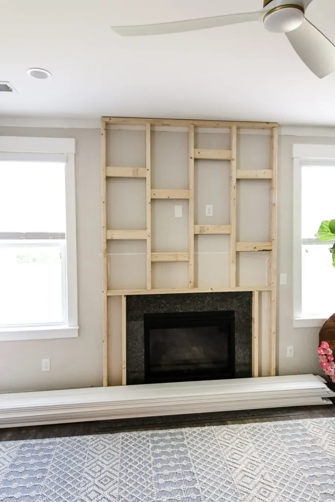 Fireplace pop out frame on wall
