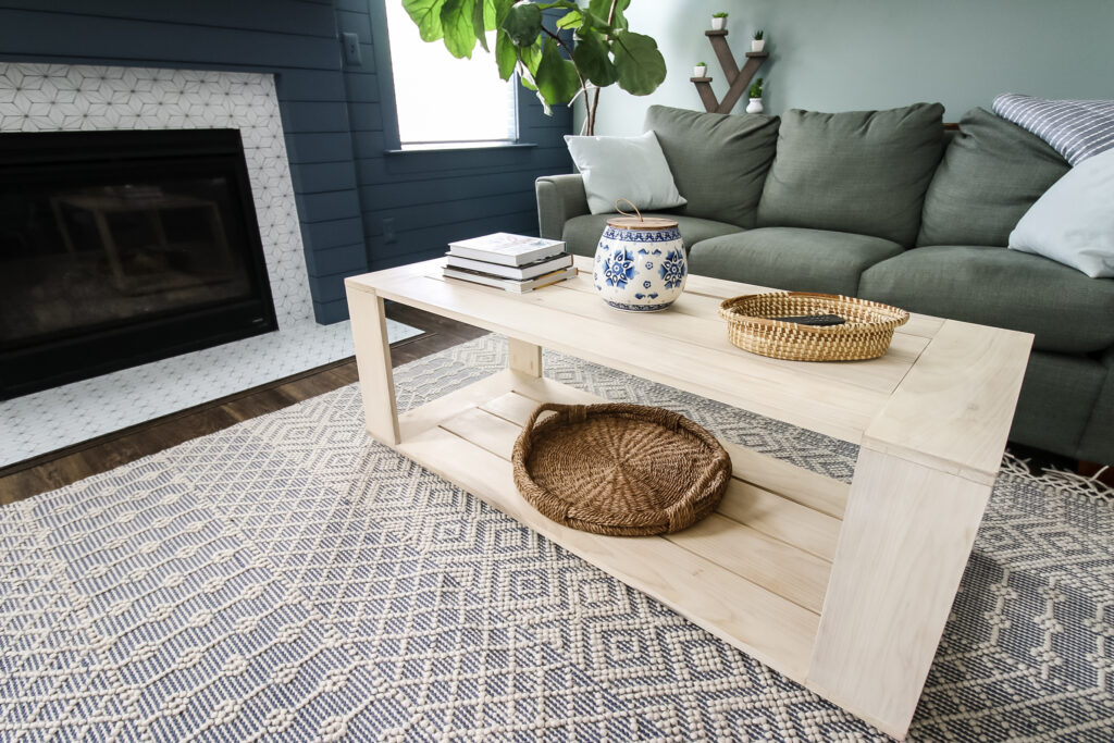 How to build a DIY modern rectangular coffee table - Charleston Crafted