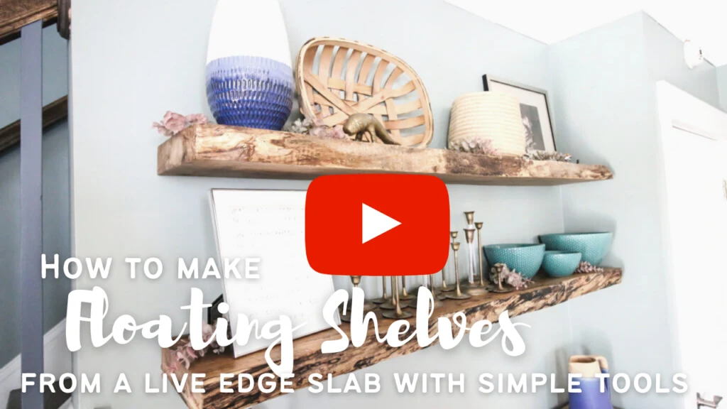 Link to youtube video for creating live edge floating shelves