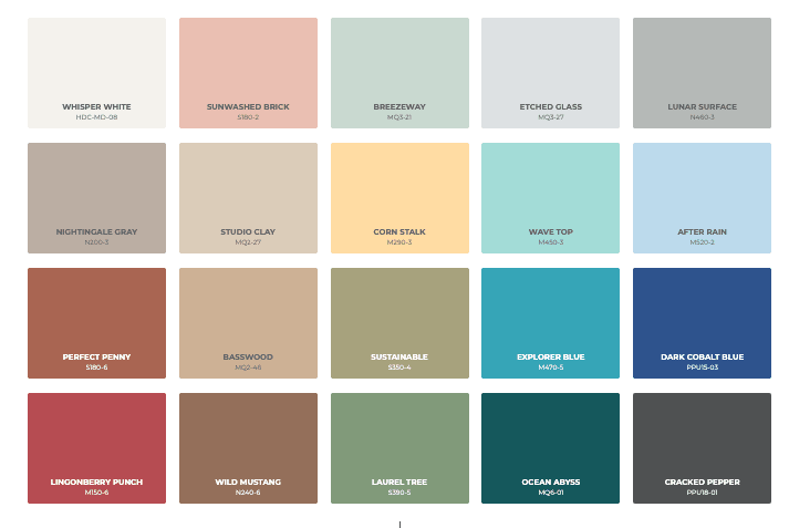 behr 2022 color of the year palette
