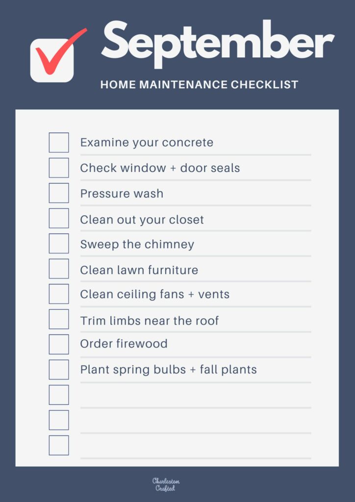 September Home Maintenance Checklist