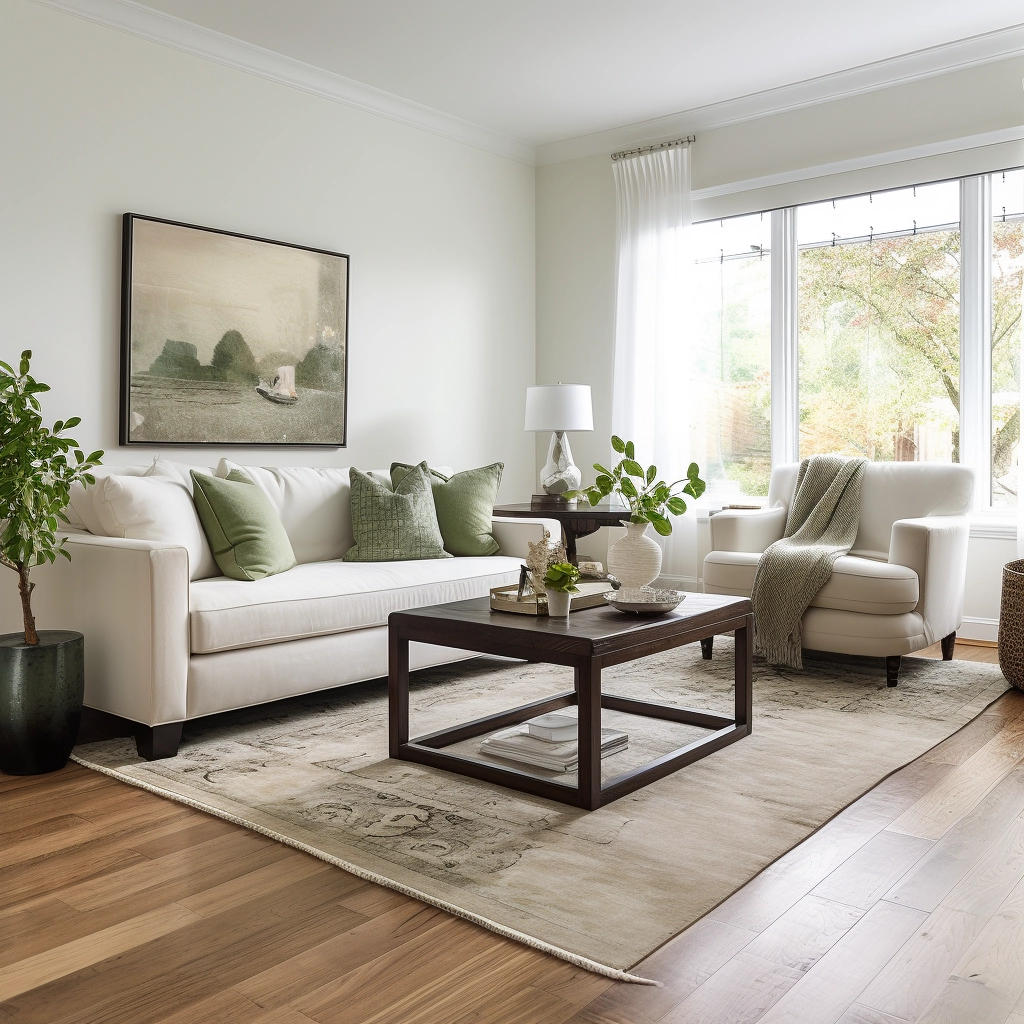 dark wood in a living room