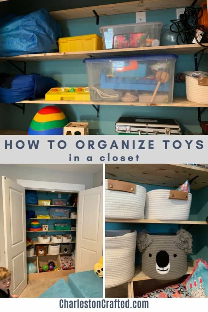 how to organize toys in a playroom closet