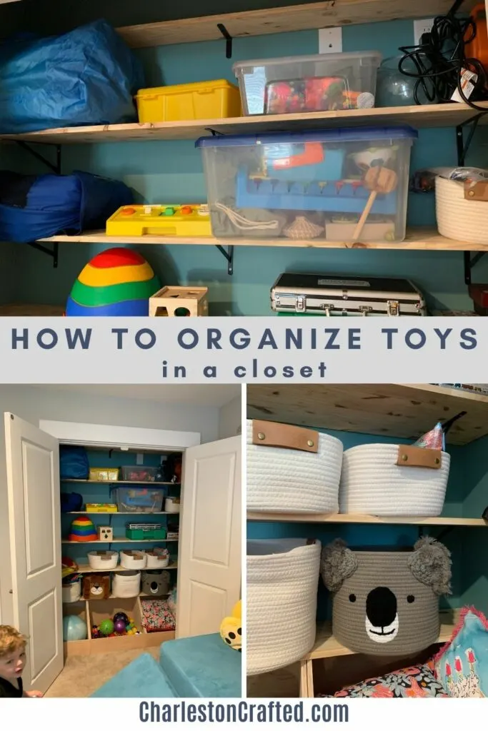 How to organize toys in a closet