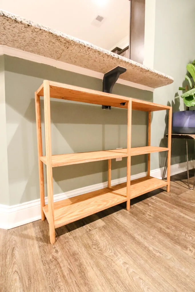 Empty dowel rod bookshelf