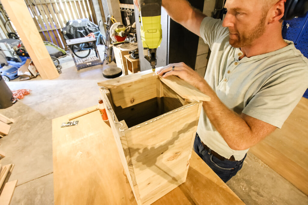 Attaching top lips to planter box