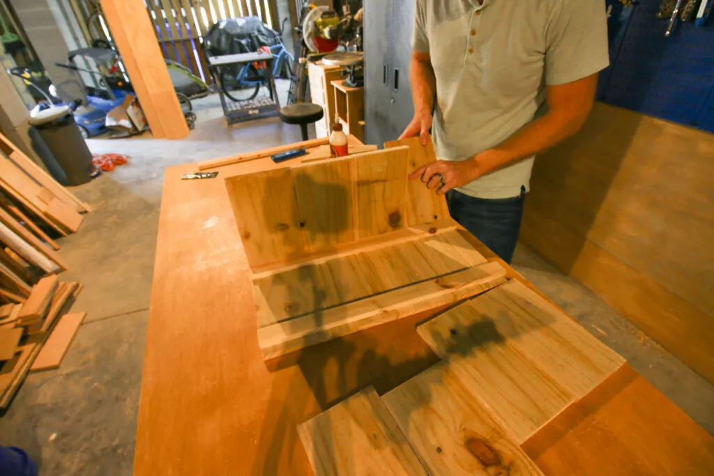 Attaching sides to planter box