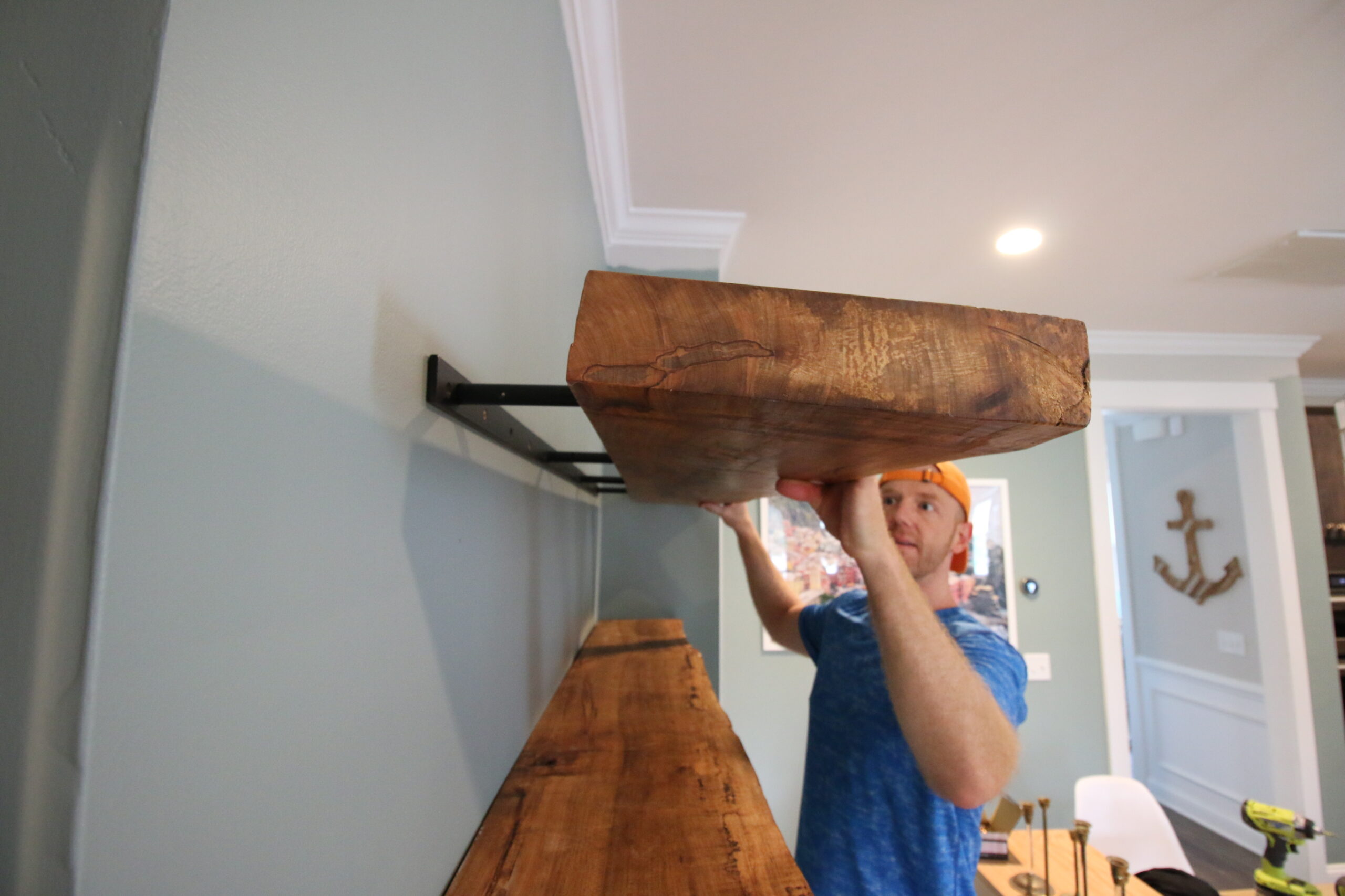 Rustic Live Edge Floating Shelf/shelves Pantry Shelves Bathroom