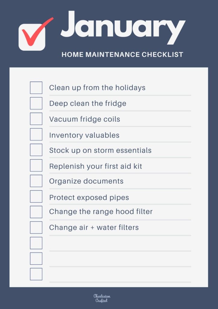 January Home Maintenance Checklist