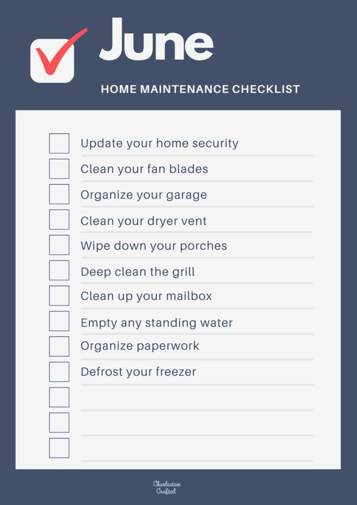 June Home Maintenance Checklist