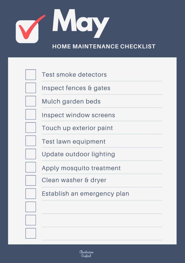 May Home Maintenance Checklist