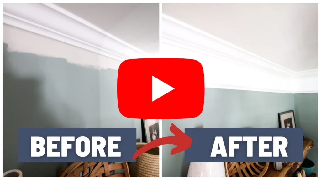 Link to YouTube video of extending crown molding with paint