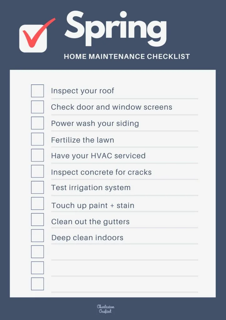 Spring Home Maintenance Checklist