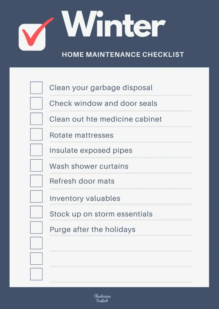 Winter Home Maintenance Checklist