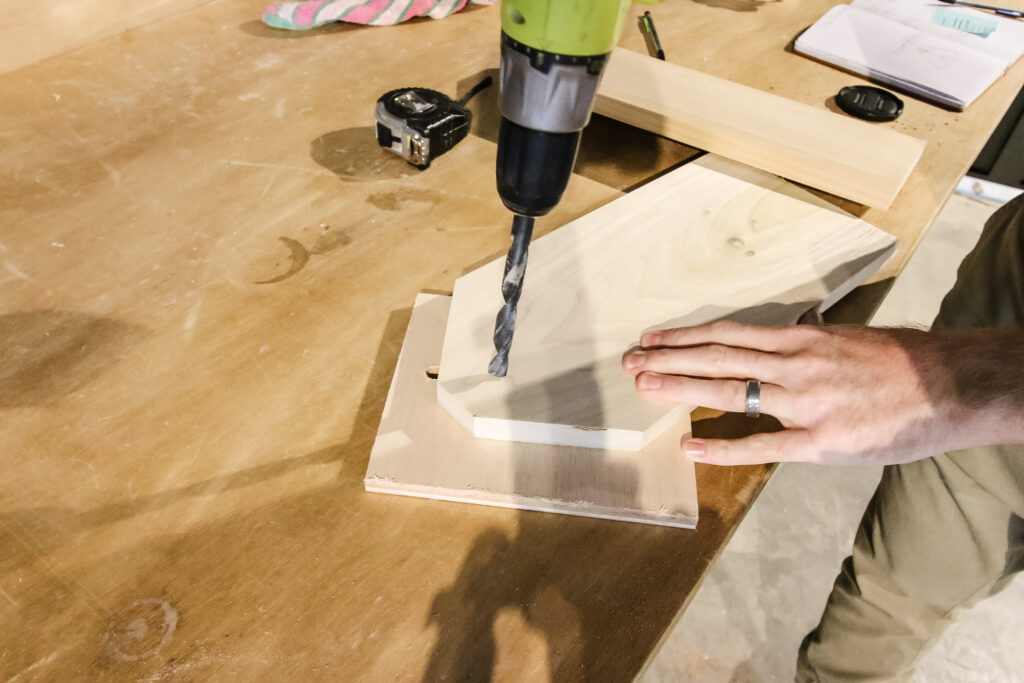 Drilling holes for gift tag door hanger