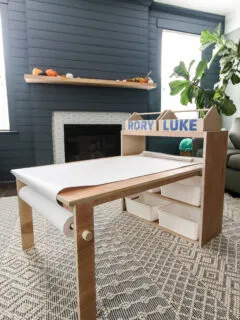 How to build a DIY kid's arts and crafts table - Charleston Crafted