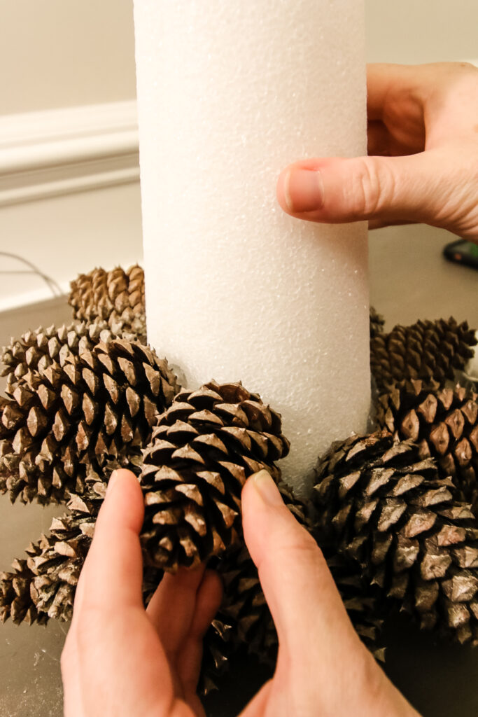 How to make a tabletop cone pine cone Christmas tree