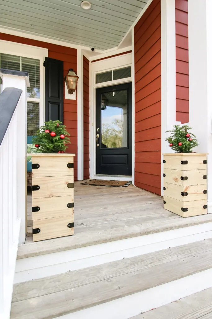 Planters on porch